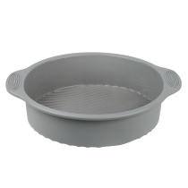 Форма д/выпечки с ручками, круглая, 28х5,5см, силикон SATOSHI (12/48)