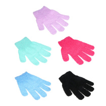 Мочалка перчатка с отшелуш. эффектом, полиэстер, 18см, 5цв, МС24-06 ЮL (10/500)