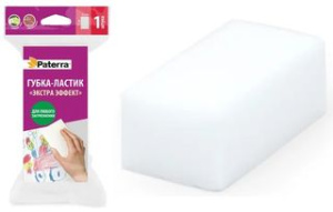 Губка меламиновая "EXTRA ЭФФЕКТ" 52*110*40мм "Paterra" (1/70)