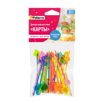 Декоративные пики "Карты", 90 мм, 35 шт. в уп., пластиковые, PATERRA (1/100)