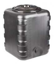 Бак 150л д/душевой (квадратный) чёрный (2)