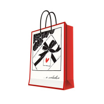 Бумажный пакет 17,8x22,9x9,8см д/сувенирной продукции с ламинацией (12/240)