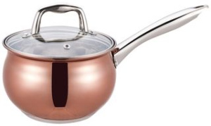 Ковш 2,1л PREMIUM COPPER ст/кр, капсул.дно,мерная шкала, цвет.зерк.поверх. (нжс) (12)