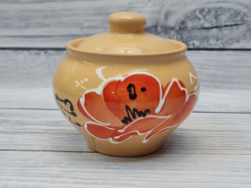 Горшочек "Русский" 0,5л 1сорт Мак бежевый (18) 