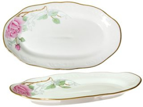 Блюдо для хлеба 270мм РОЗОВАЯ НЕЖНОСТЬ фарф.(10)