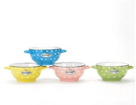 Бульонница 650мл Горошек керам.(4/24)