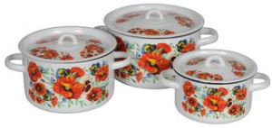 Набор посуды № 33 МАКИ МЕЧТА (к цил.1,5; 2,9; 4,5л) эмаль(1)