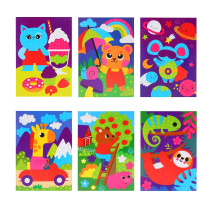 Аппликация самоклеящаяся Веселый день/Летунья, бумага, ЭВА, 16,5х23,5см, 6-12 дизайнов (12/12/480)