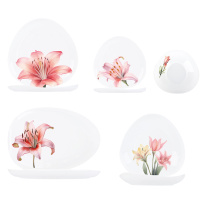 Салатник, опаловое стекло, 1000мл, 19х7см, треугольная форма MILLIMI Лилия (6/48)