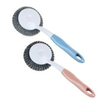 Губка металлическая для мытья посуды с ручкой, пластик, 25,5x9,5x6,5см, 2 цв VETTA (12/12)