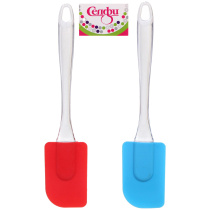 Лопатка силиконовая 23,5*5см прозрачная ручка (пласт.,силикон) (24/360)