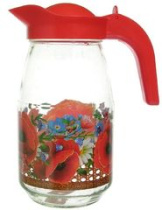 Кувшин 1,5л "Маковое поле" стекло(9)