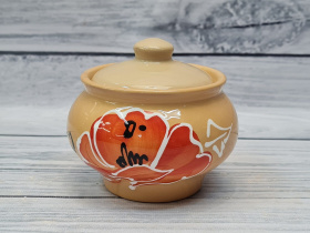 Горшочек "Русский" 0,33л 1сорт Мак бежевый (12) 