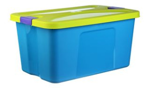 Ящик для игрушек СЕКРЕТ 57*38*28 Бирюзовый пласт.(1/6)