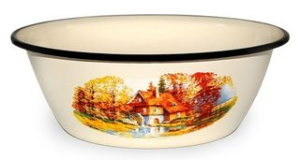 Миска 4,0л Старая мельница (слоновая) эмаль(14)