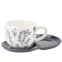 "Луговые травы" Набор для завтрака: чашка и блюдце 23*15*10,5см 500мл п/у кер. (1/24)