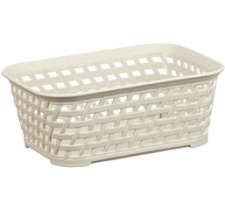 Ящик РОТАНГ  1,0л 185*140*70мм Белый ротанг,пласт. (1/20)