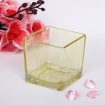 Подсвечник "Oasis-Cube" 8*8см цвет желтый (1/6)