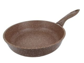 Сковорода 220ммГРАНИТ (браун-браун) б/кр 3-х сл АП на вод. осн. алюм.(10)