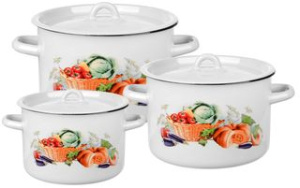 Набор посуды № 33 УРОЖАЙ (к.1,5: 2,9: 4,5) эмаль(1)