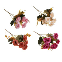 Букет искусственных цветов, розы, 30 см, пластик, ткань, проволока, 4 цв LADECOR (1/12)