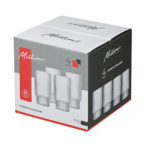 Набор стаканов Астра 400 мл, 4 шт, стекло, рифленый MILLIMI  (1/36)