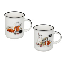Кружка 320мл, фарфор, "Уют", 2 диз (12/48)