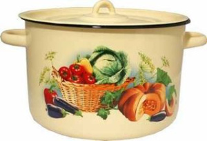 Кастрюля 7,0л с/дек эмаль(1/2)