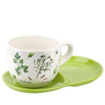 "Душистые травы" Набор для завтрака: чашка и блюдце 23*15*10,5см 500мл п/у кер. (1/24)