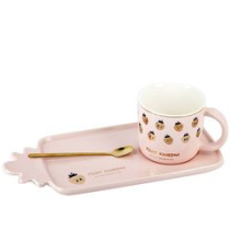 Чашка 240мл "Клубника" с/блюдцем и ложкой п/у (фрф) (1/48)