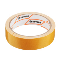Клейкая лента двухсторонняя 25мм х 10м, (полипропилен, инд.упаковка) ЕРМАК (1/72)