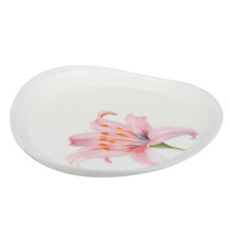 Тарелка десертная, опаловое стекло, 19.5см, треугольная форма MILLIMI Лилия (6/48)