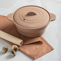 Контейнер д/запекания (пароварка) 24,3*19*11см круг, силикон SATOSHI (1/6/72)