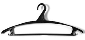 Вешалка для верхней одежды р.52-54 черн.пластик (1/56)